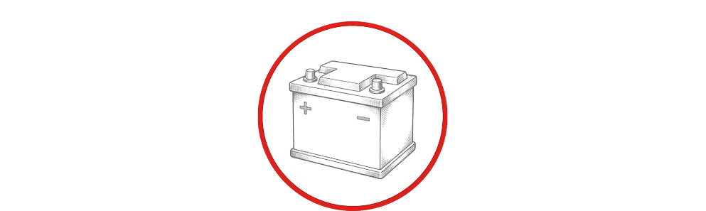 Illustration of a heavy-duty vehicle battery